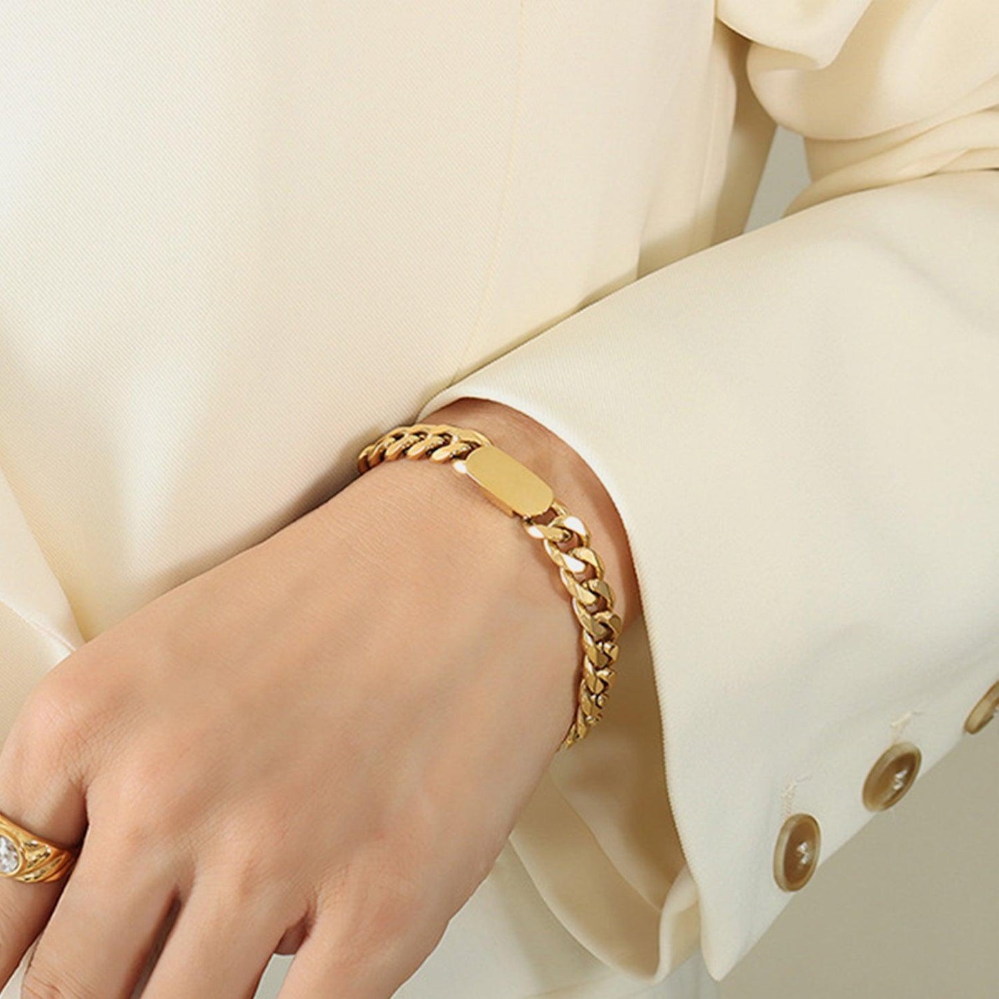 18K Gold-Plated Titanium Steel Bracelet Carauana Store
