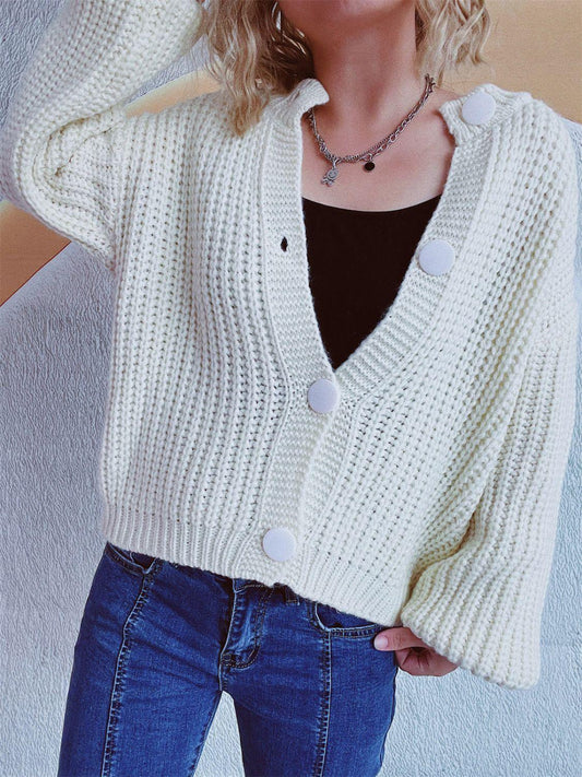 Button Up Long Sleeve Cardigan Carauana Store