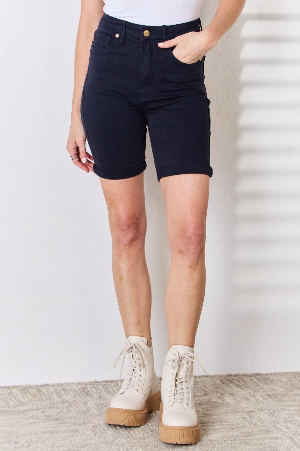 Judy Blue Full Size High Waist Tummy Control Bermuda Shorts Carauana Store