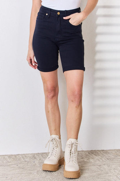 Judy Blue Full Size High Waist Tummy Control Bermuda Shorts Carauana Store