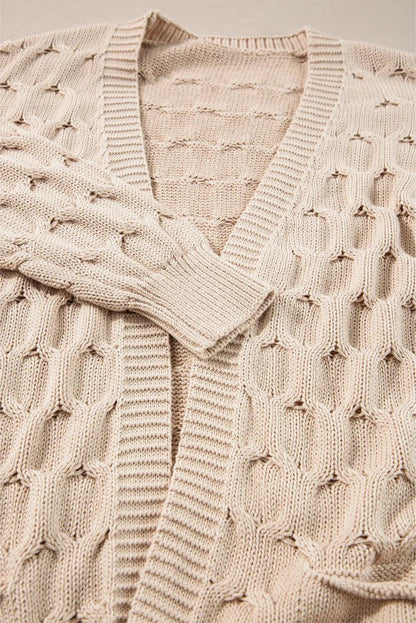 Open Front Long Sleeve Cardigan Carauana Store