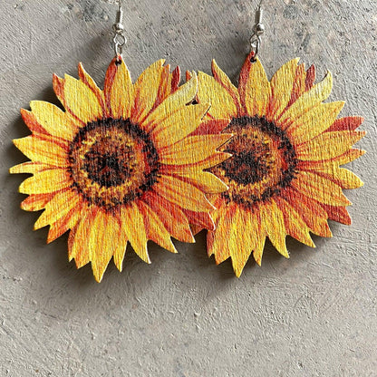 Iron Hook Wooden Earrings Carauana Store