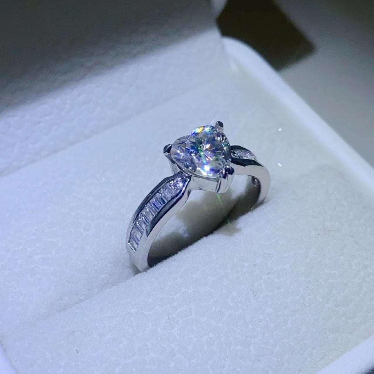 1 Carat Moissanite 925 Sterling Silver Ring Carauana Store