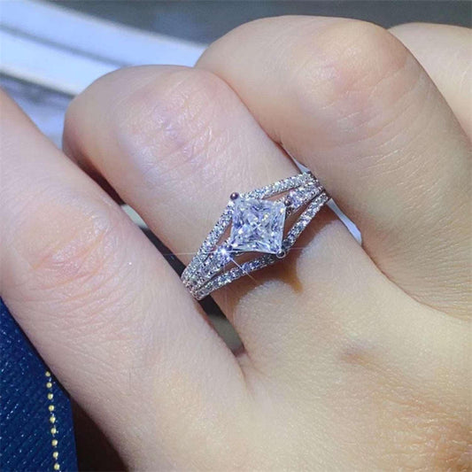 1 Carat Moissanite 925 Sterling Silver Ring Carauana Store