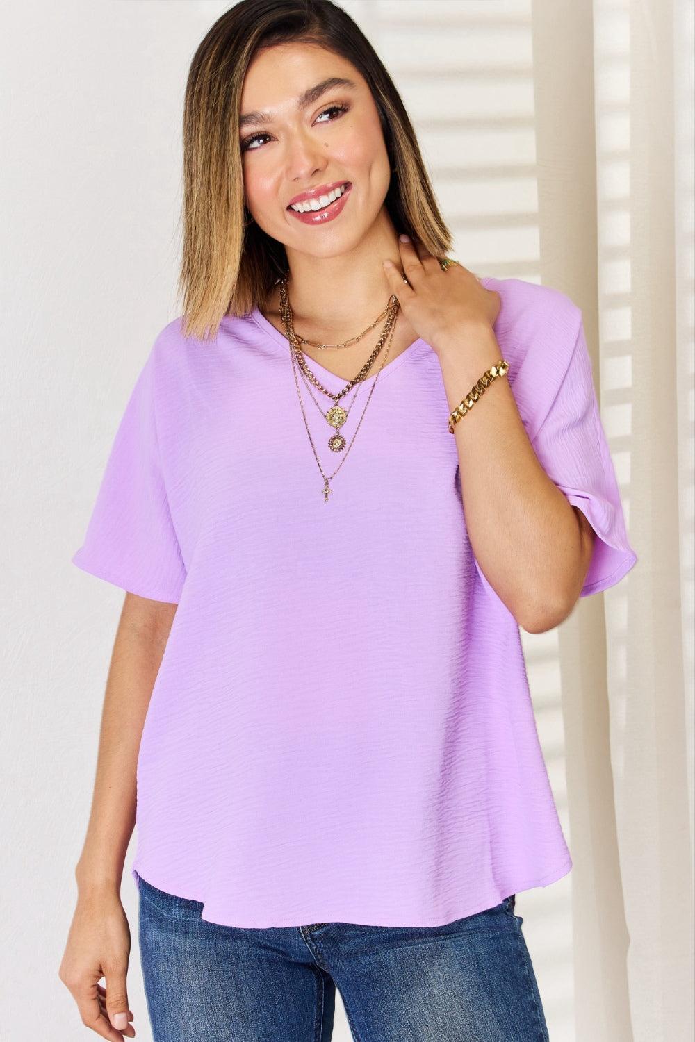 Zenana Texture Short Sleeve T-Shirt Carauana Store