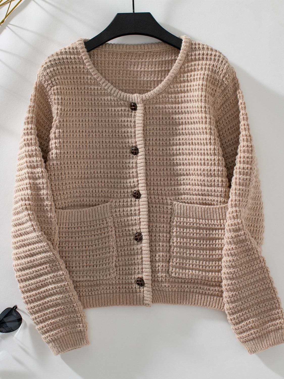 BUtton Up Long Sleeve Cardigan Carauana Store