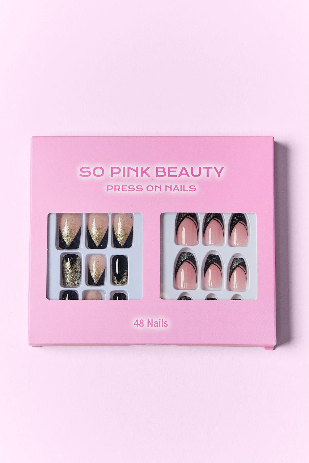 SO PINK BEAUTY Press On Nails 2 Packs Carauana Store