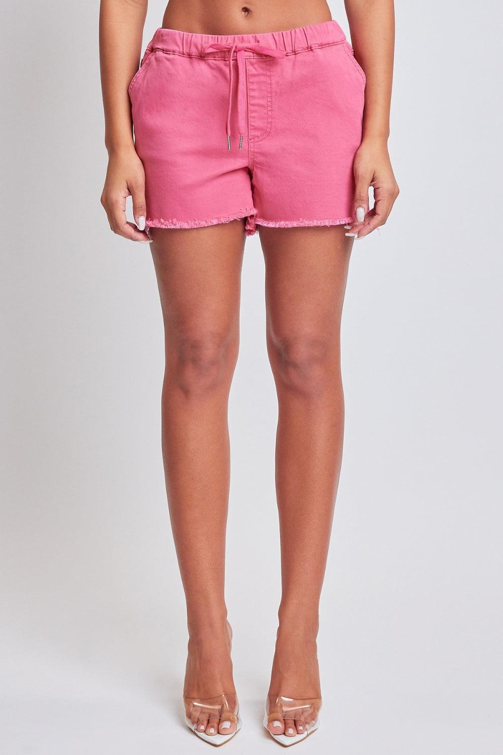 YMI Jeanswear Full Size Drawstring Raw Hem Shorts Carauana Store