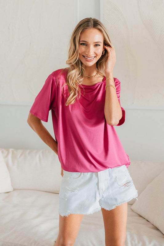 Sew In Love Full Size Square Neck Short Sleeve Top Carauana Store