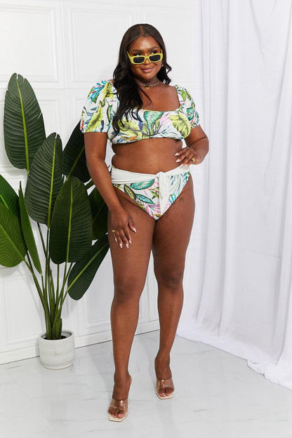 Marina West Swim Vacay Ready Puff Sleeve Bikini in Floral Carauana Store