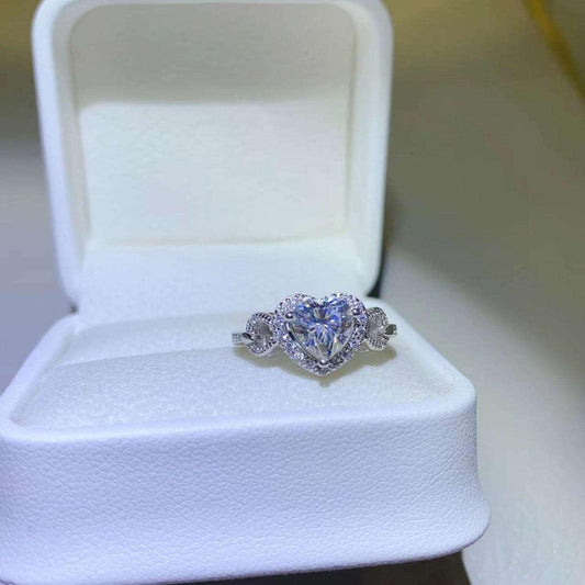 1 Carat Moissanite 925 Sterling Silver Ring Carauana Store