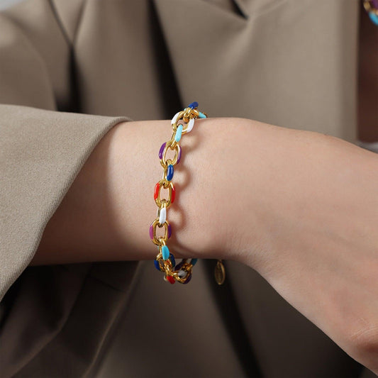 Titanium Steel Oil Drip Chain Bracelet Carauana Store