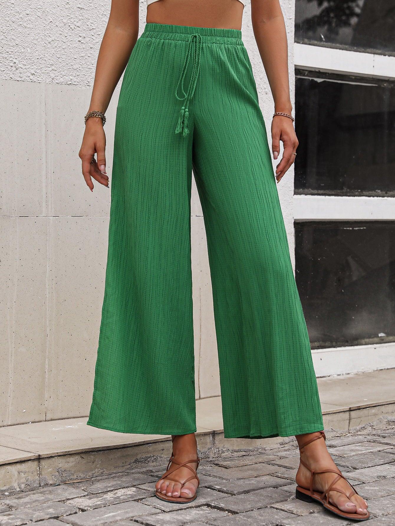 High Waist Slit Wide Leg Pants Carauana Store