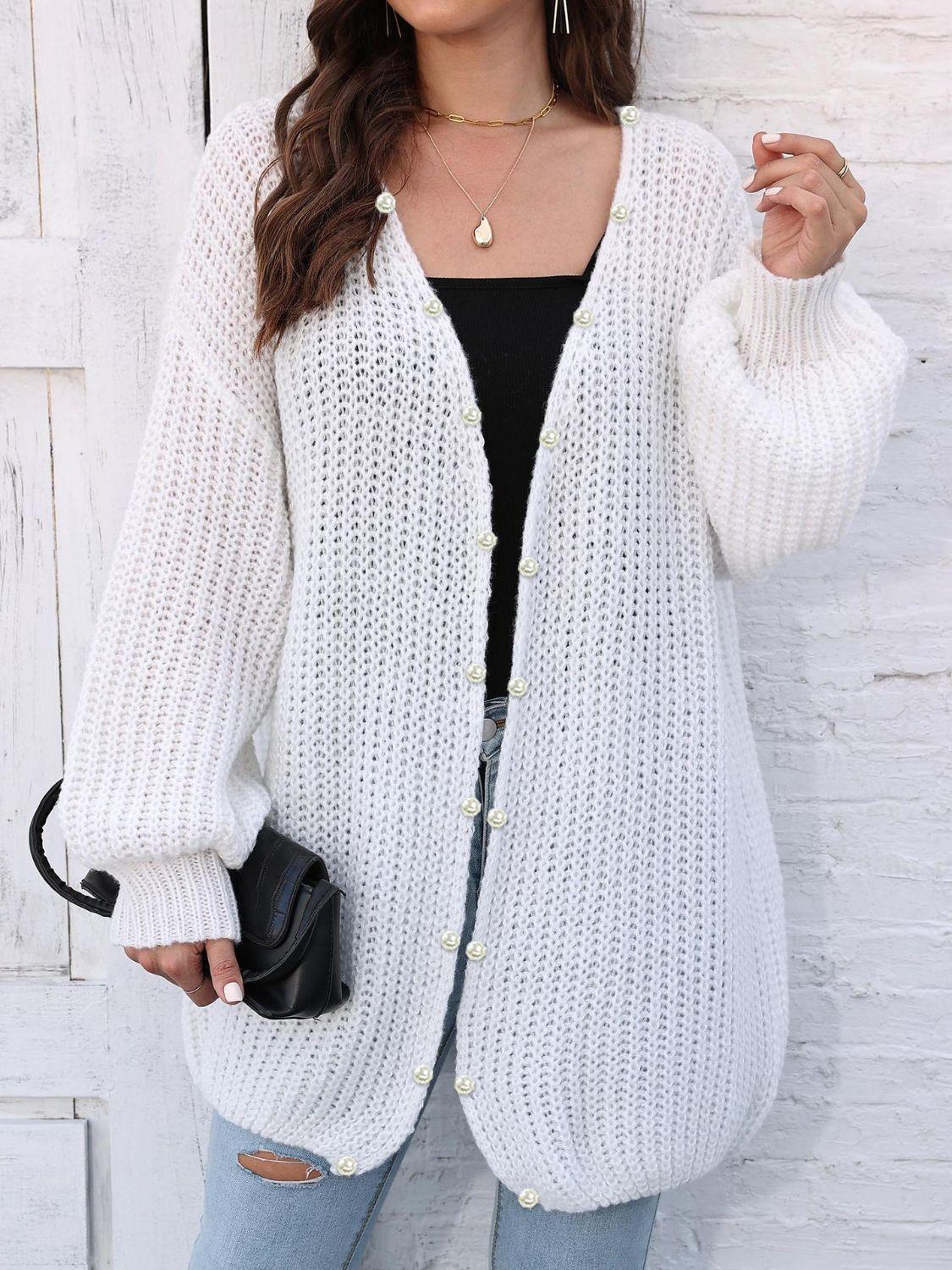 Open Front Long Sleeve Cardigan Carauana Store