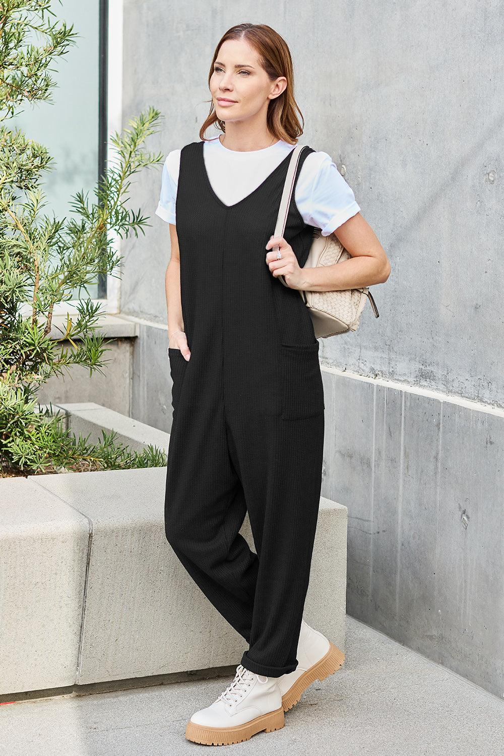 Double Take Full Size Sleeveless Straight Jumpsuit Carauana Store