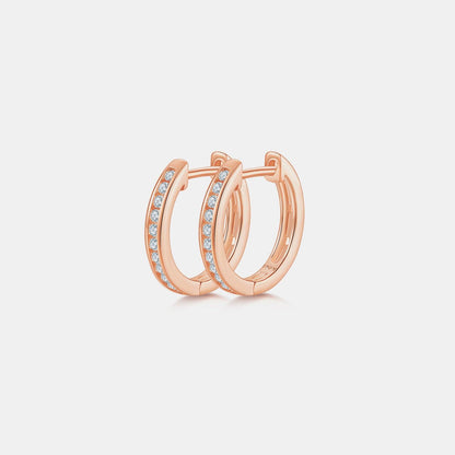Moissanite 925 Sterling Silver Huggie Earrings Carauana Store