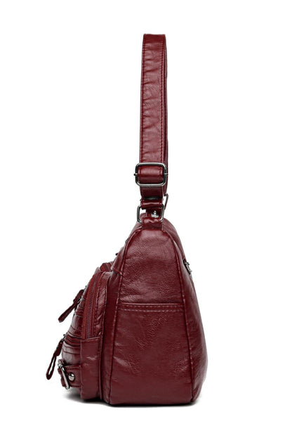 Multi-Pocket PU Leather Crossbody Bag Carauana Store