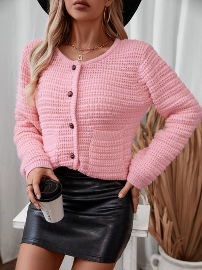 BUtton Up Long Sleeve Cardigan Carauana Store