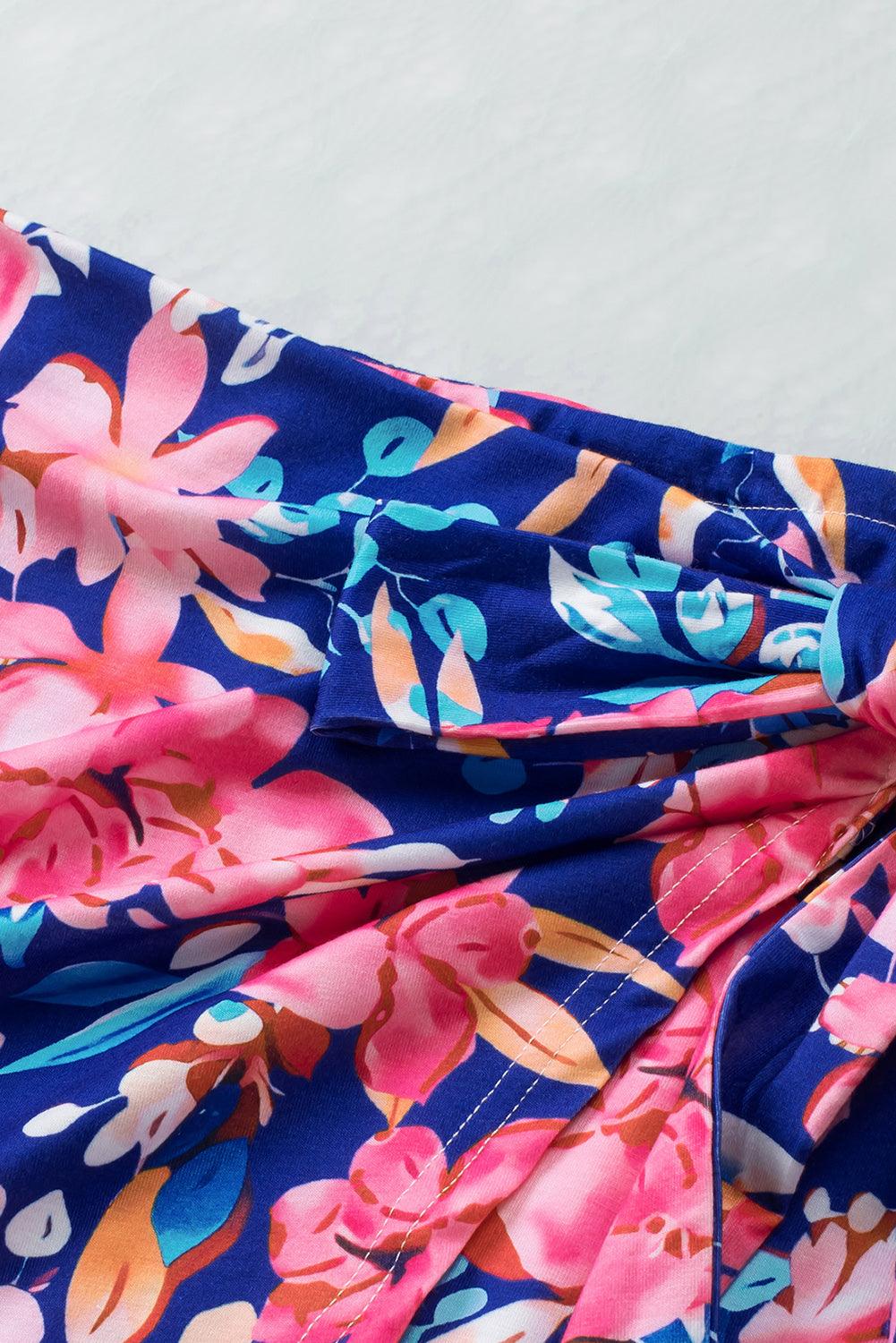 Floral Tied Mini Skirt Carauana Store