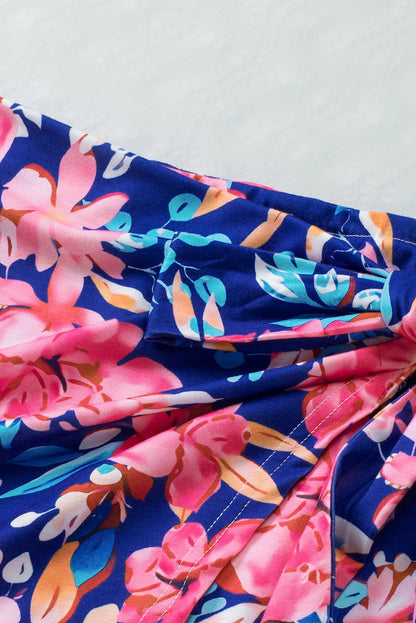 Floral Tied Mini Skirt Carauana Store