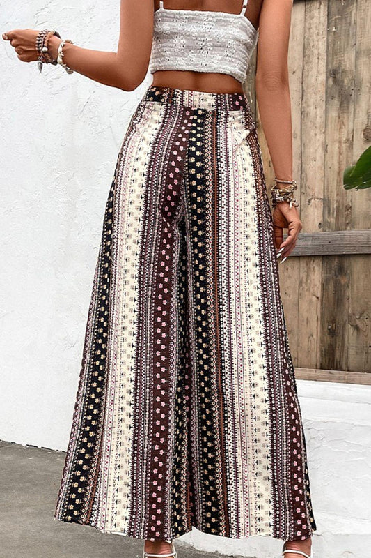 Floral High Waist Wide Leg Pants Carauana Store