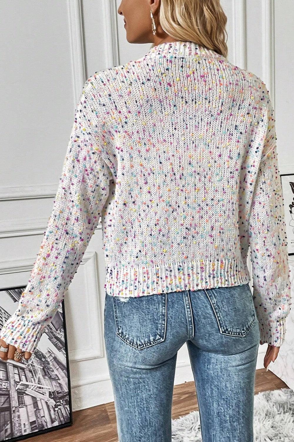 Confetti Button Up Long Sleeve Cardigan Carauana Store