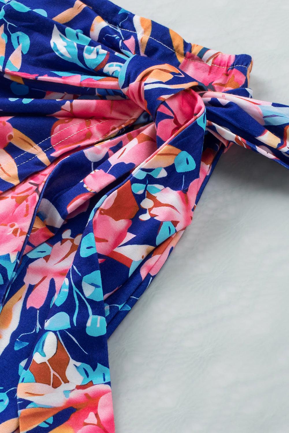 Floral Tied Mini Skirt Carauana Store