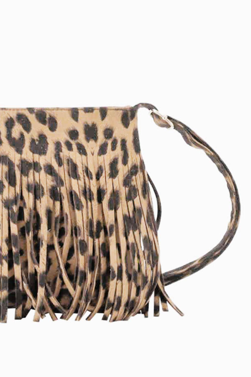 Adored PU Leather Crossbody Bag with Fringe Carauana Store