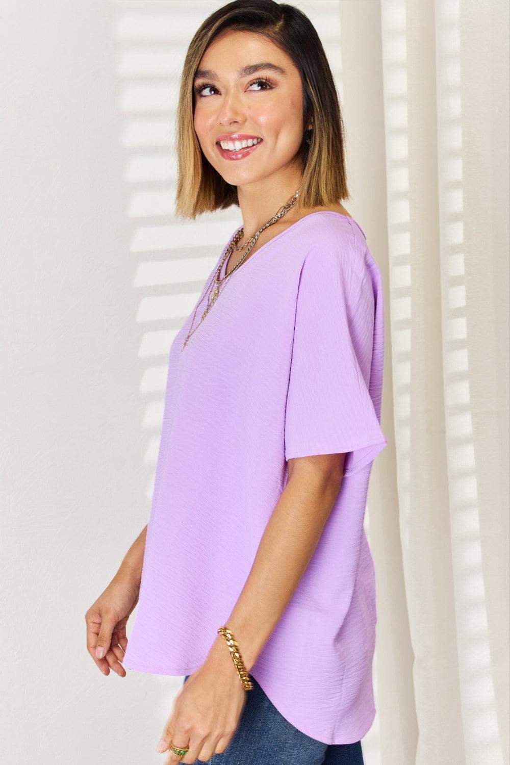 Zenana Texture Short Sleeve T-Shirt Carauana Store
