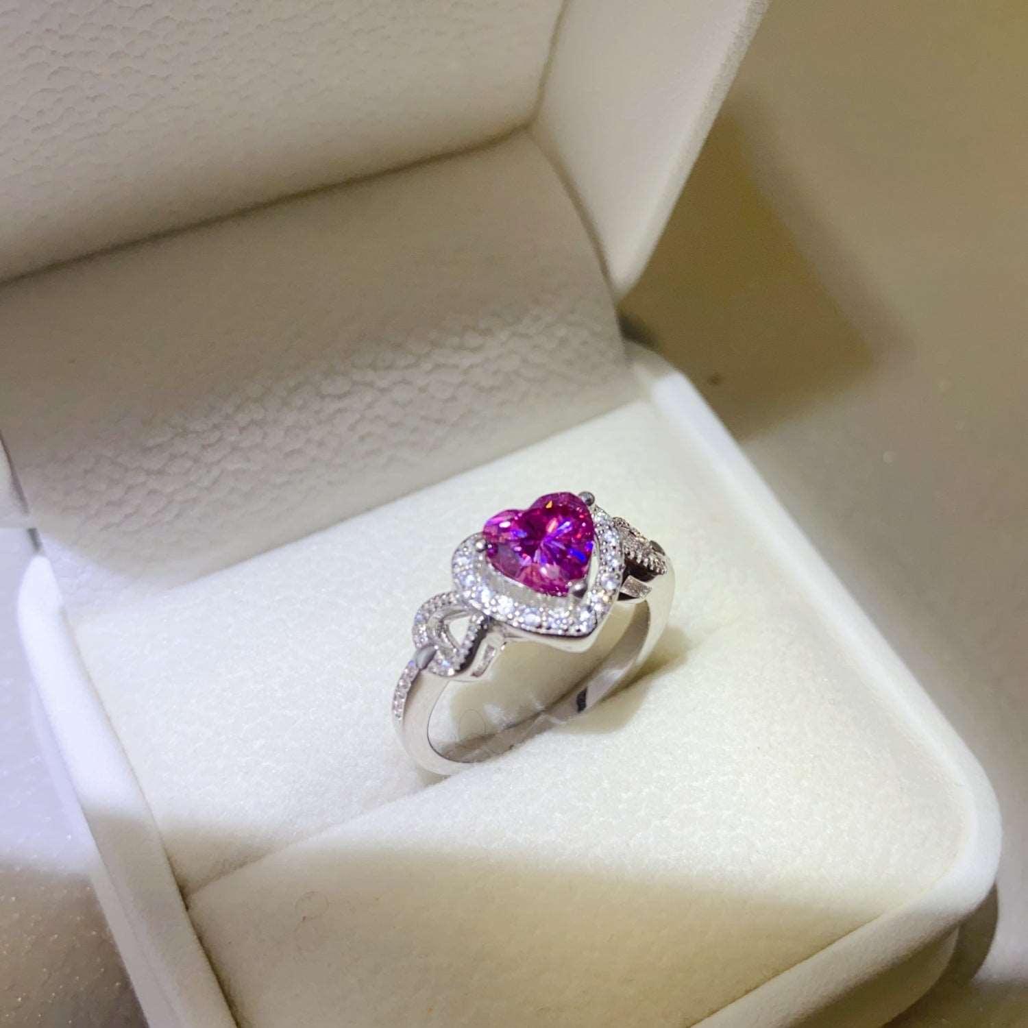 1 Carat Moissanite 925 Sterling Silver Ring Carauana Store
