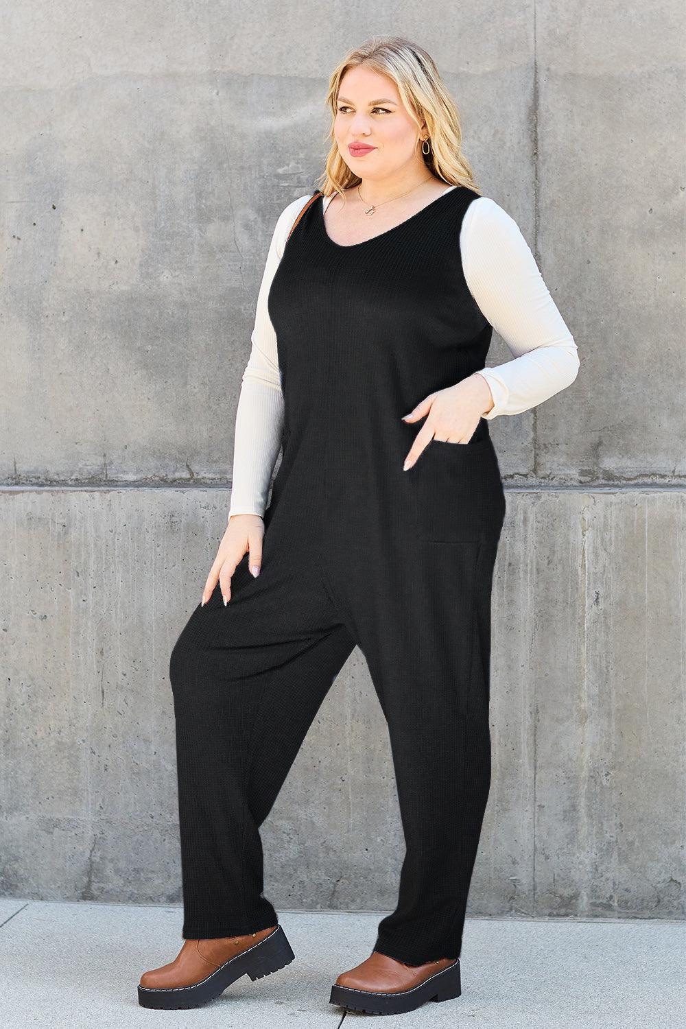 Double Take Full Size Sleeveless Straight Jumpsuit Carauana Store
