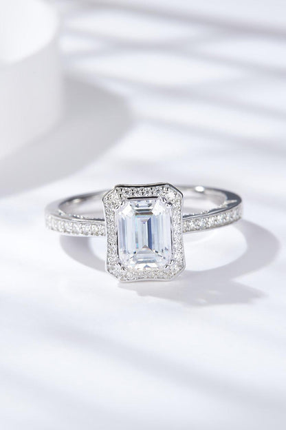 1 Carat Moissanite 925 Sterling Silver Halo Ring Carauana Store