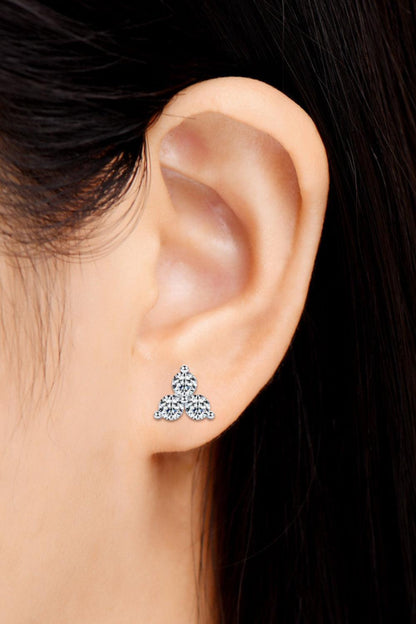 Moissanite 925 Sterling Silver Stud Earrings Carauana Store