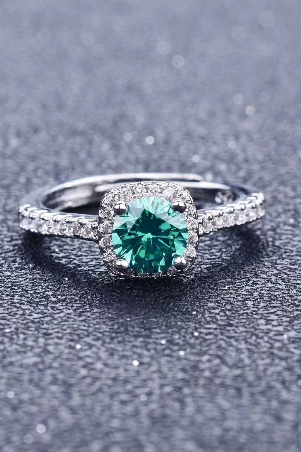 Adored 3 Carat Moissanite Platinum-Plated Cluster Ring Carauana Store