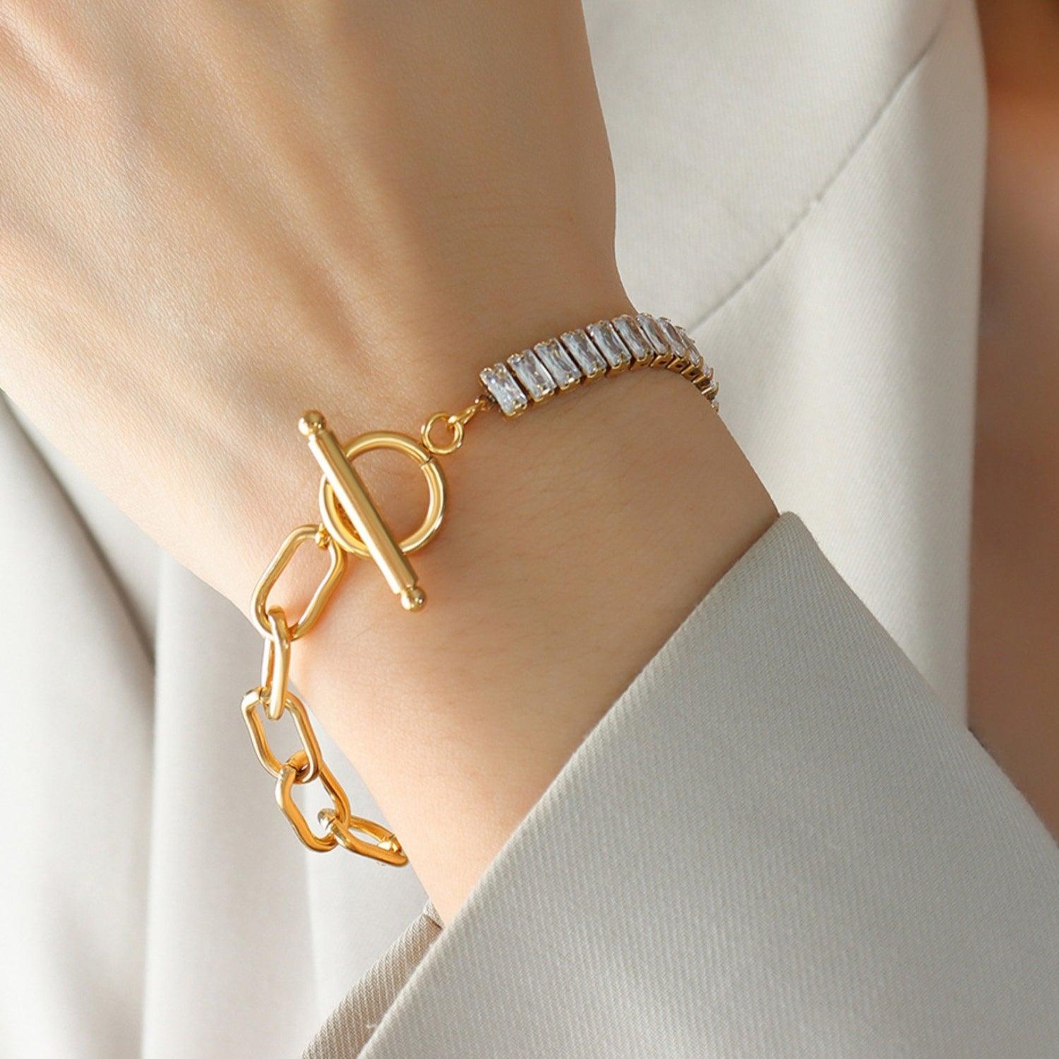 Zircon Titanium Steel Closure Bracelet Carauana Store
