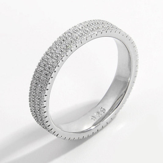 Inlaid Zircon 925 Sterling Silver Ring Carauana Store