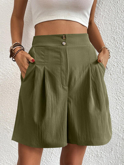 High Waist Shorts with Pockets Carauana Store