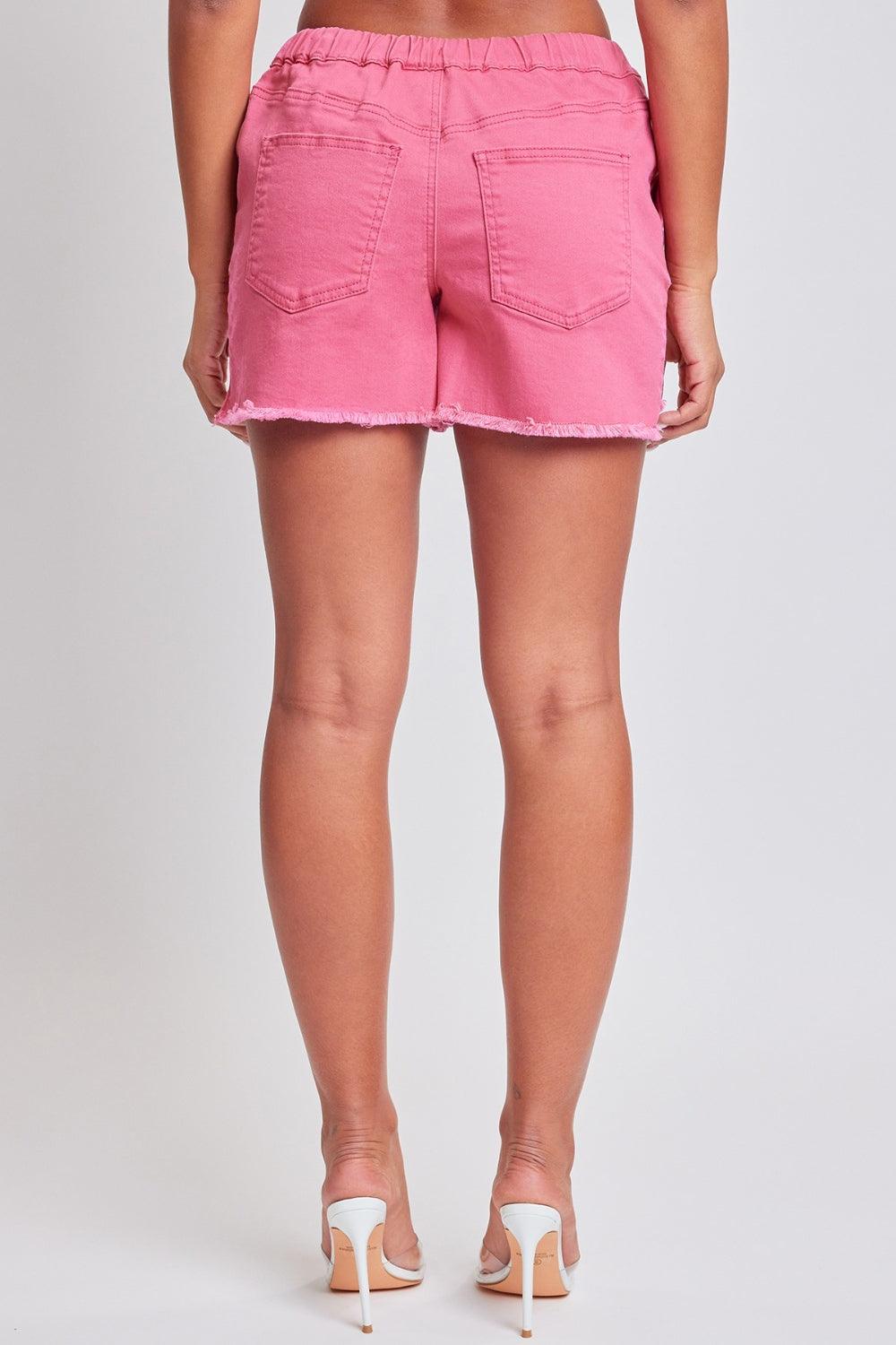 YMI Jeanswear Full Size Drawstring Raw Hem Shorts Carauana Store