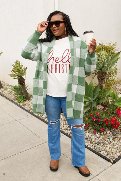Simply Love Full Size HELLO CHRISTMAS Short Sleeve T-Shirt Carauana Store