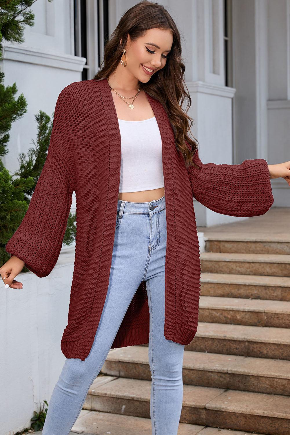 Open Front Longline Cardigan Carauana Store