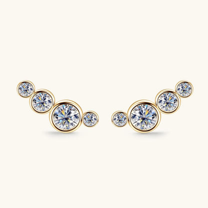 Moissanite 925 Sterling Silver Stud Earrings Carauana Store
