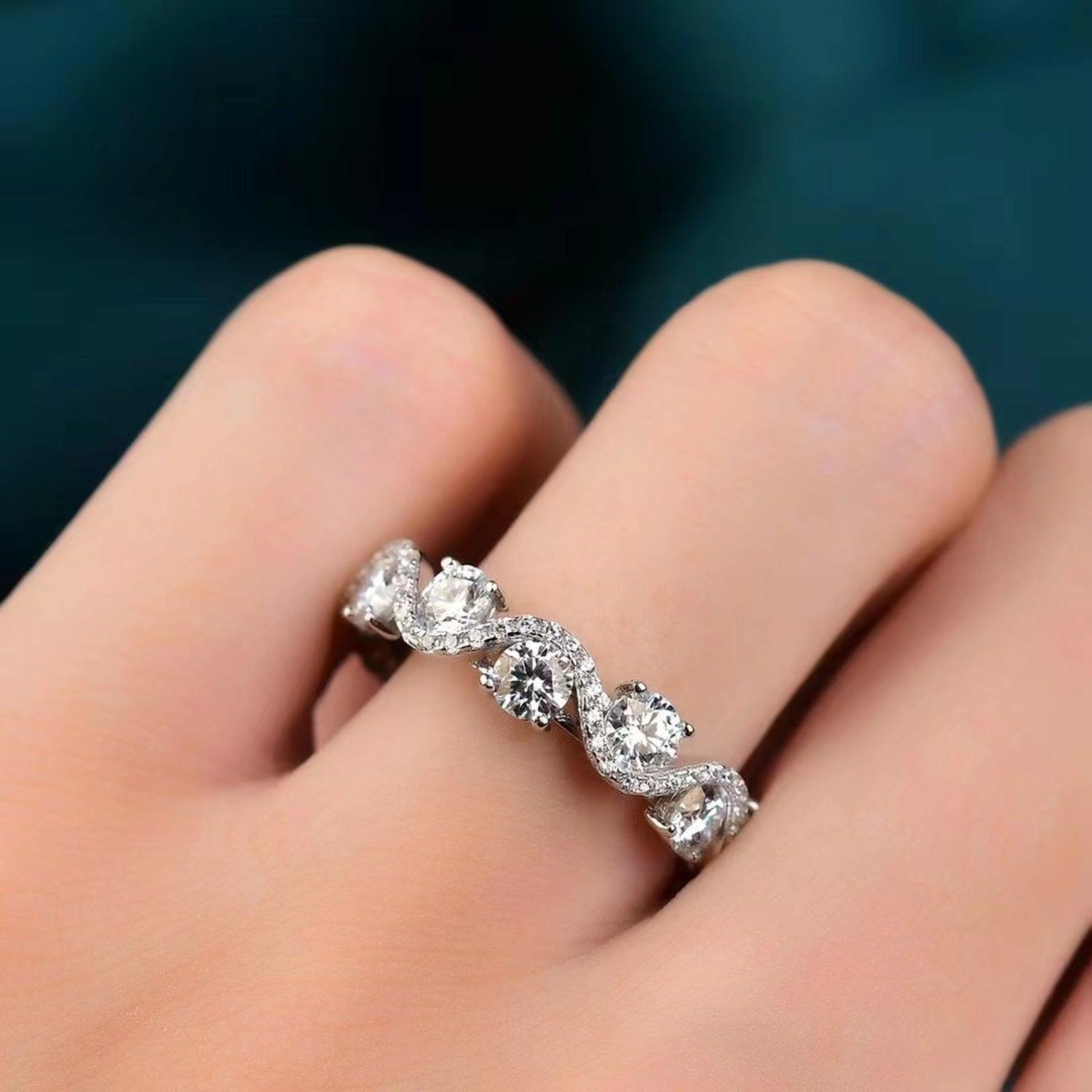 Moissanite 925 Sterling Silver Ring Carauana Store