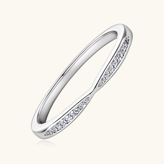 925 Sterling Silver Inlaid Moissanite Ring Carauana Store