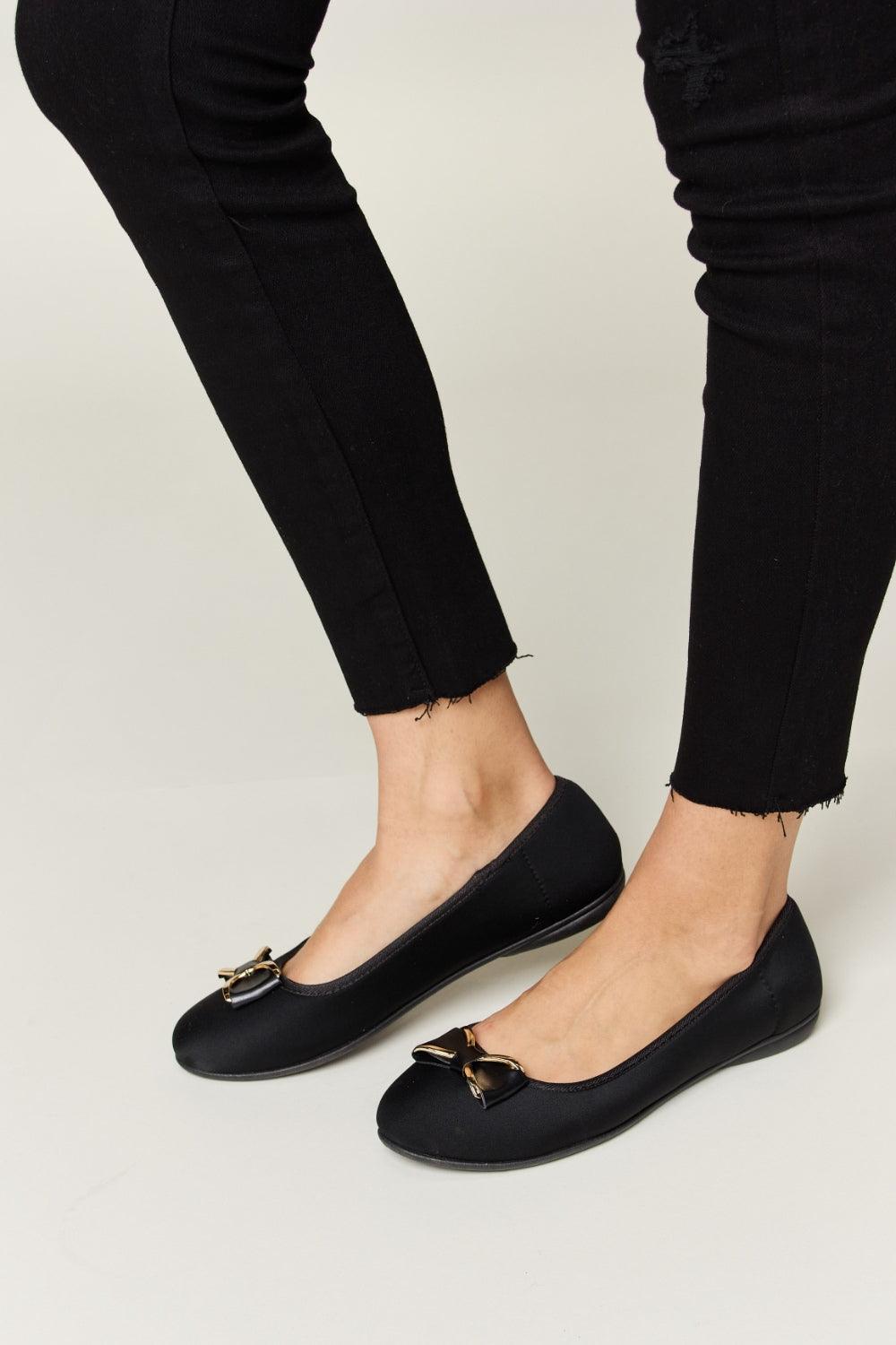 Forever Link Metal Buckle Flat Loafers Carauana Store