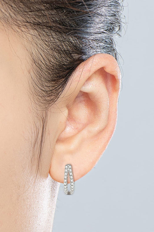 Moissanite 925 Sterling Silver Earrings Carauana Store