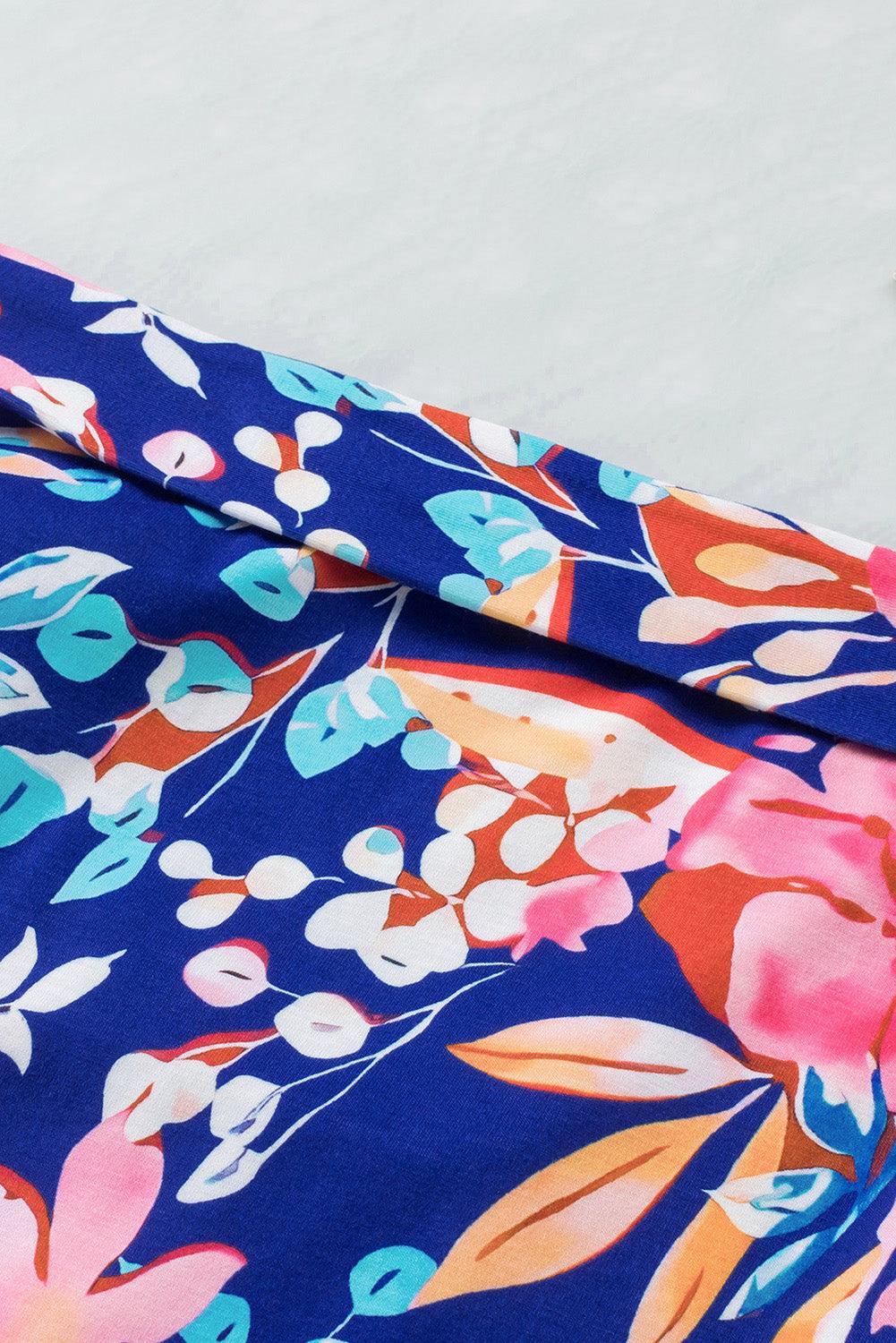 Floral Tied Mini Skirt Carauana Store