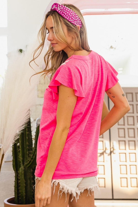 BiBi Leopard Contrast Round Neck T-Shirt Carauana Store