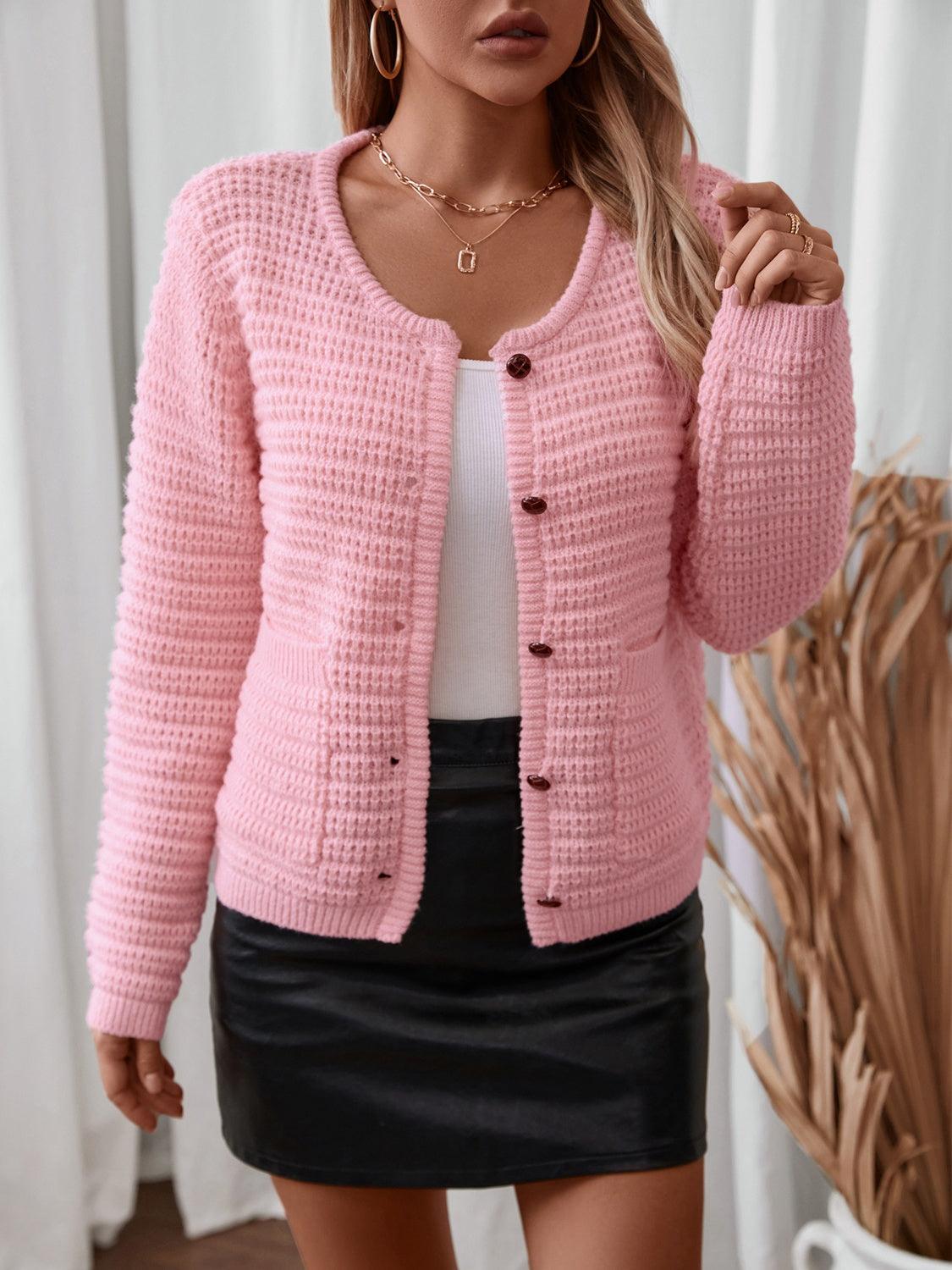 BUtton Up Long Sleeve Cardigan Carauana Store