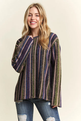 ADORA Vertical Stripe Sweater Top
