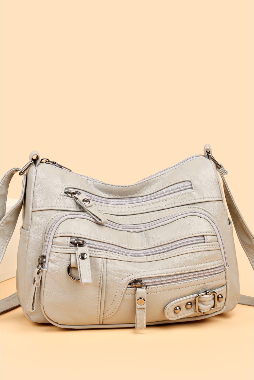 Multi-Pocket PU Leather Crossbody Bag Carauana Store
